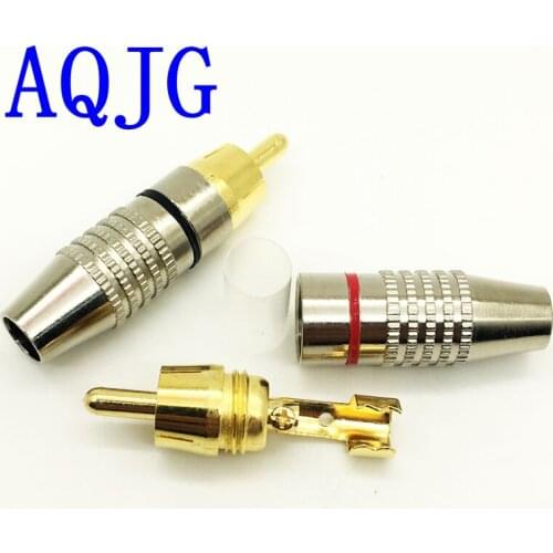 20 pcs RCA Plug Audio Video Locking Cable Connector Gold Plated