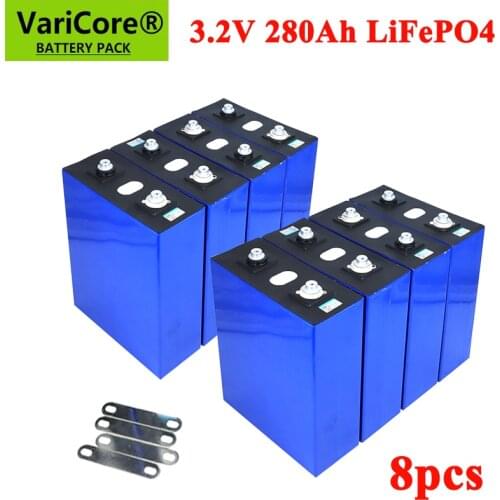 8pcs VariCore 3.2V 280Ah lifepo4 DIY 12V 24v 280AH Rechargeable battery pack for Electric car RV Solar Energy +M6 Nut TAX FREE