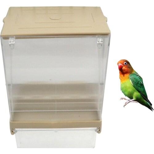 80% Hot Sales!! Bird Pet Gravity Feeder Parrot Pigeon Splash Proof Automatic Food Container