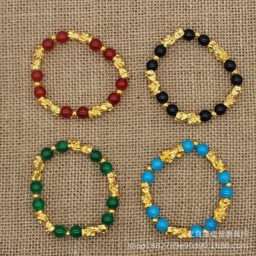 Pixiu Guardian Bracelet Bring Luck Wealth Beads Strand Bracelets Chinese Fengshui Wristband Unisex Lucky Wealthy Men Women