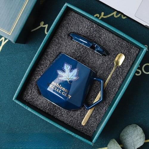 Ceramic Gift Cup Diamond Cup Mug Marble Coffee Cup Couple Cup Wedding Souvenir Wholesale Ceramic Coffee Cup Set Tea Cup