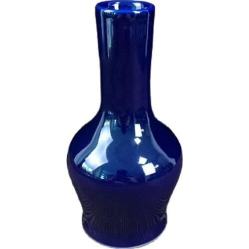 Chinese Old Porcelain Ji Blue Glaze Bell Jar