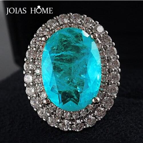 JoiasHome 925 Silver Woman Rings Retro Style with Gemstones Retro Classic Trendy Women Ring High Quality Jewelry Wholesale