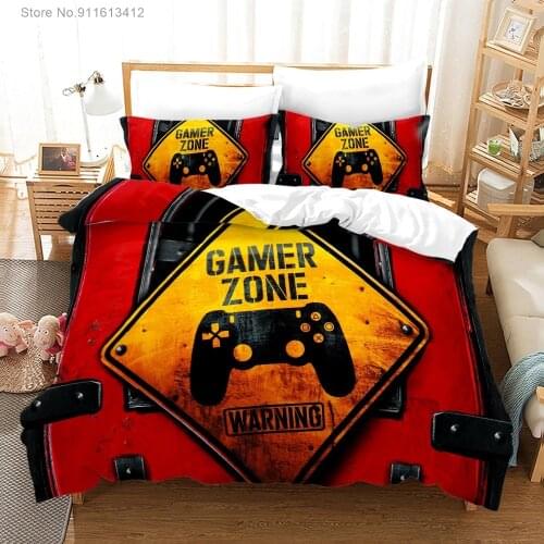 Game Handle Bedding Set Luxury Duvet Cover With Pillowcase Quilt Cover Queen King Bedding Cartoons Kids Boys Home Textiles