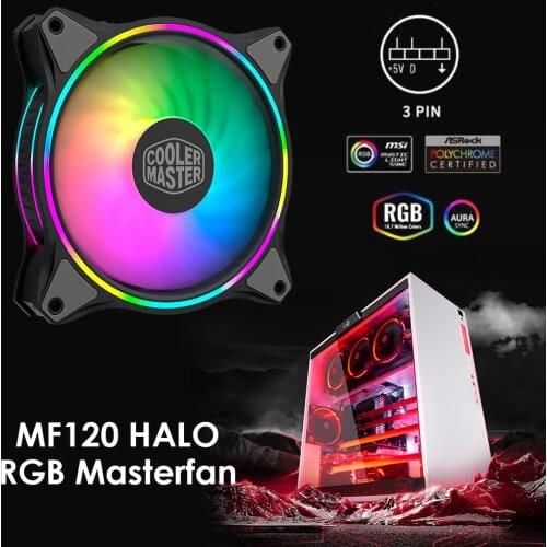 MF120 HALO Dual Ring Addressable RGB Fan for PC Computer Case Liquid Radiator Computer Water Cooling System Waterblock