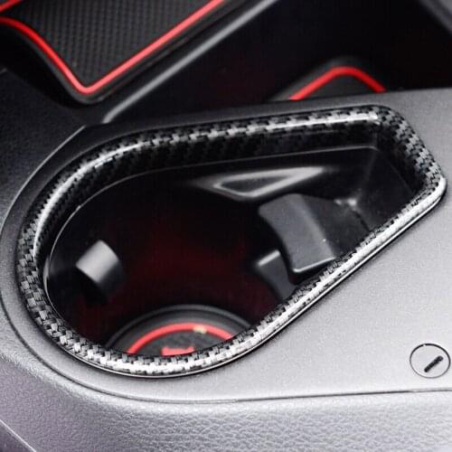 Carbon Fiber Ashtray Frame Cover Sticker For Toyota RAV4 2016 Interior Cigarette Box Holder Frame Trim For Toyota RAV4 2017 2018