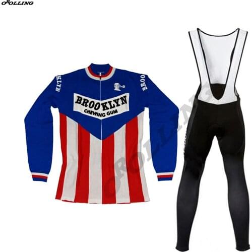 Multi Thin / Winter Thermal Fleece Classical New Team Red Strips Long Sleeves Cycling Sets Jersey Pants Customized Orolling