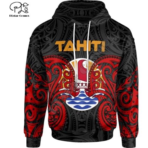 NewFashion French Polynesia Art Tahiti Country Flag Tribal Culture Retro Tracksuit 3DPrint Men/Women Autumn Colorful Hoodies B-2