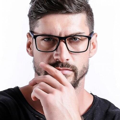 High Quality Transparent Frame Mens Business Prescription Glasses Thin Optics Computer Student Glasses Retro Square Eyeglasses