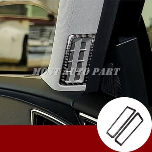 Carbon Fiber Front Pillar Air Vent Outlet Trim Cover For Infiniti Q50 2013-2020 Car accesories interior Car decoration