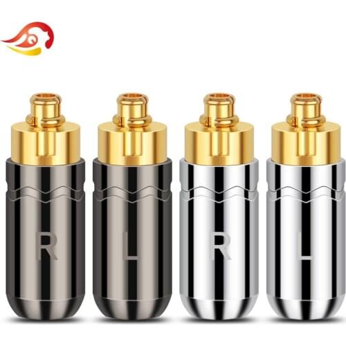 QYFANG Aluminum Alloy DN2002 Earphone Plug Audio Jack Gold Plated Wire Connector Pin Adapter For DK-3001 UE900 se535 Headphone