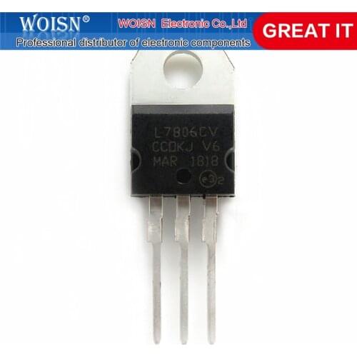 5pcs/lot L7806CV L7806 KA7806 MC7806 Voltage Regulator 6V 1.2-1.5A TO-220 new original In Stock