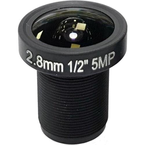 2.8mm 1/2" CCTV Lens Wide Angle F2.8 M12 HD 5MP Board Lens For CCTV Surveillance Security IP Camera SL-SM02828B5MP-12
