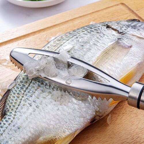 Stainless Steel Fish Scales Scraping Graters Fish Skin Fast Remove Tools Fish Cleaning Peeler Scraper Kitchen Gadgets