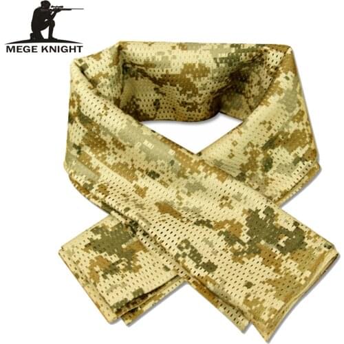 Tactical Military camouflage Scarf Cool Airsoft Tactical Multifunctional Army Mesh Breathable Scarf Wrap Mask Shemagh Veil