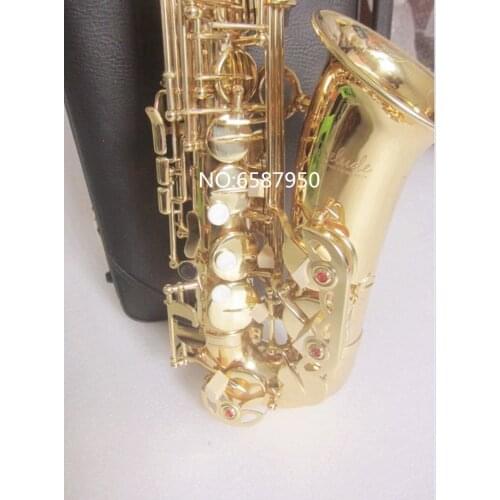 Top Newest Supreme AS-710 Model Engraved Gold E Flat Alto Saxophone Eb Sax Performance Musical Instrument with Case Accessories