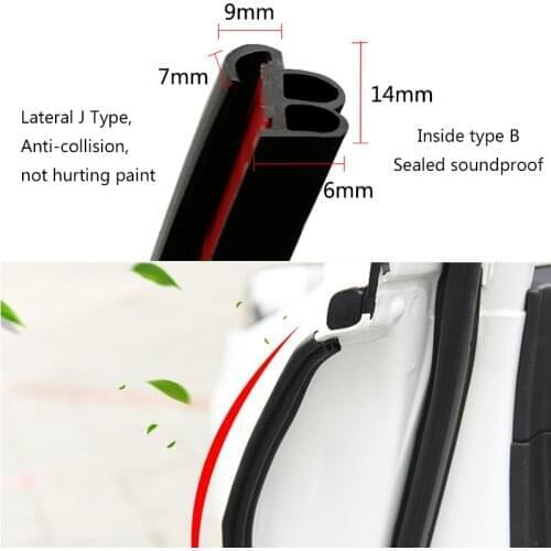 2~8 Meters Car Door Seal Strips Weatherstrip Rubber Seal Car Stickers Sound Insulation Sealing Automobiles Interior Accessories
