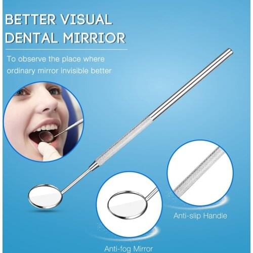 High Qulity Dental Mirror Stainless Steel Mouth Mirror Dental Hygiene Kit Instrument Dental Pick Dentist Prepare Tool