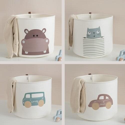 Felt Baby Toy Storage Box Foldable Large Capacity Storage Basket Picnic Bag Dirty Clothes Bucket Home Organization Bin