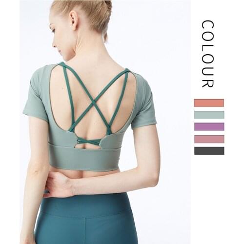 Sexy Inner Paded Sports Shirt Women Long Sleeve Gym Workout Thumb Holes Breathable Anti-sweat Running Yoga Shirt Dry Fit Top