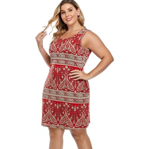 2021 Summer womens Plus Size Floral Vest dress fashion Ladies Chiffon elegant e dresses 4XL 5XL 6XL