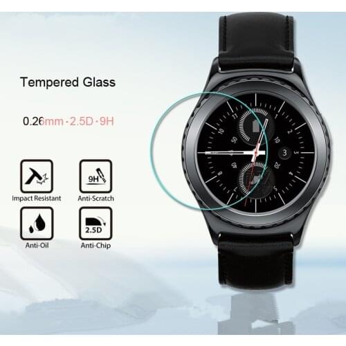 3Pcs For Samsung Gear S2 S3 S4 Gear 2 R380 Tempered Glass 9H Anti Scratch Ultra Thin Screen Protectors