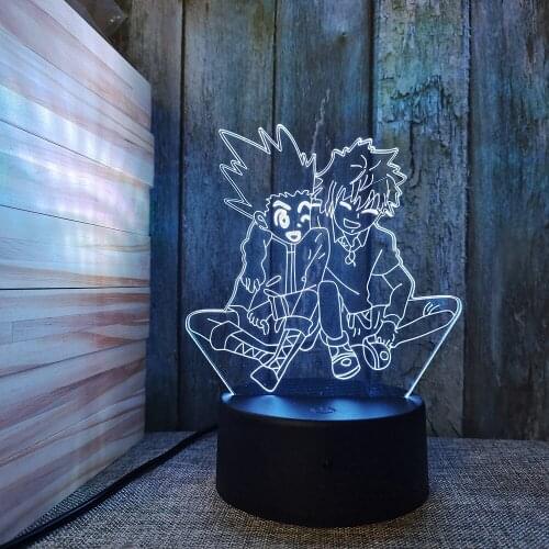 Hxh Figures 3D Lamp Anime Acrylic Creative Night Lights For Childrens Bedroom Decor Desk Lamada Birthday Gifts Nightlight