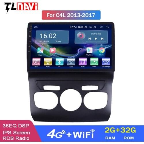 4G Lte 2G RAM Car Radio For Citroen C4L 2013-2017 Android 10.0 HD 10.1 Inch Head Unit GPS Navigation Multimedia Player