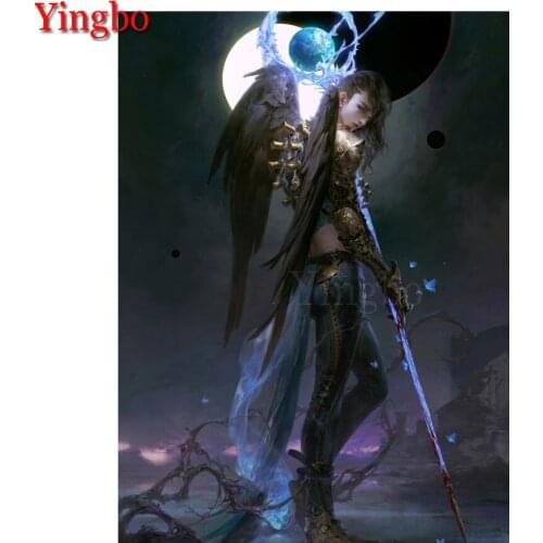 5 d diamond painting Dark Angel Warrior,diamond mosaic,cross stitch sets, diy rhinestone embroidery 2021 new wall decor gift
