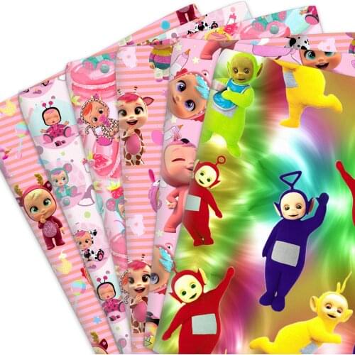 50*145cm Cute Cartoon Baby Polyester Or 100% Pure Cotton Material Patchwork Sewing Fabrics Quilt Needlework DIY