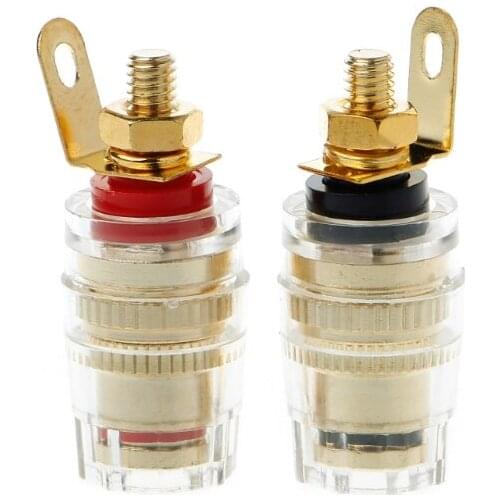 634A 1 Pair 4mm Binding Post Terminal Speaker Test Banana Plug Socket Connector Amplifier Speaker