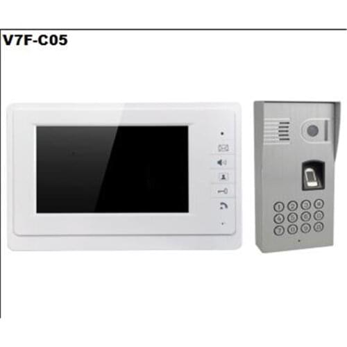 7 Inch TFT Moitor Two Way Intercom ID Card Password/Fingerprint Access Control System V70F-C05