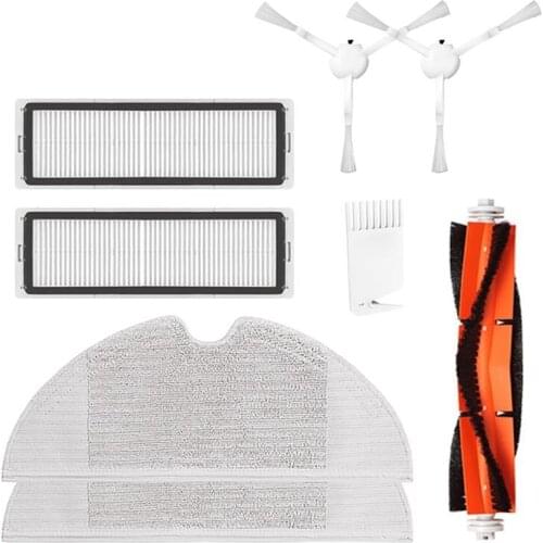 8PCS Hepa Filter Main Brush Mop Cloth Replacement Kits For Xiaomi Mijia 1C 2C / STYTJ01ZHM Robot Vacuum Cleaner Parts