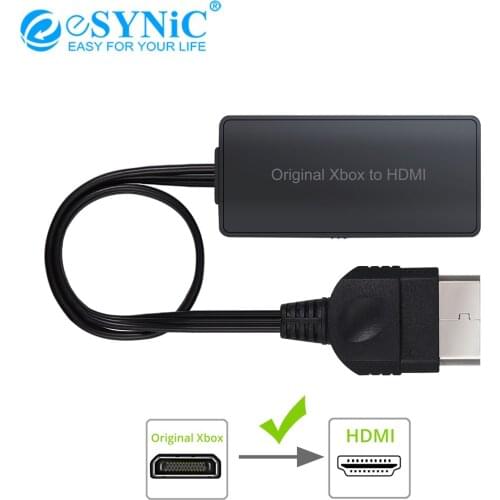 ESYNiC For Original Xbox To HDMI Converter Adapter HD Link Cable For Original Xbox Support 1080P 720P For Original Xbox
