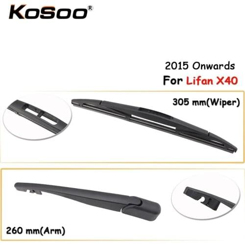 KOSOO Auto Rear Car Wiper Blade For Lifan X40,305mm 2015 Onwards Rear Window Windshield Wiper Blades Arm,Car Accessories Styling
