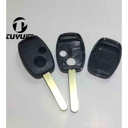 Inside Without Groove Replacement Case 2 Buttons for Honda New Fit CRV Civic Remote Key Shell