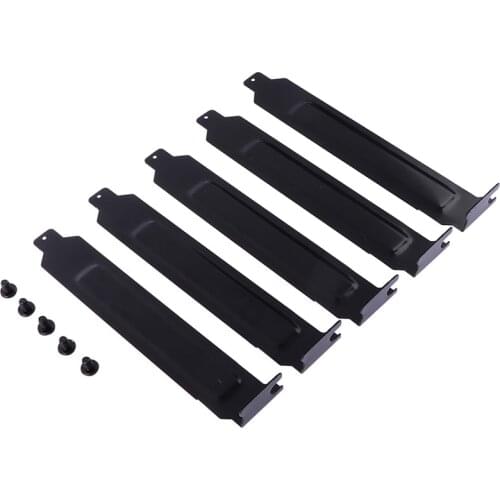 5pcs/lot Black metal slot covers dust filter blanking plate for PCI