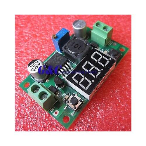 DC Buck ep Down Converter Moudle LM2596 Voltage Regulator + Led Voltmeter diy electronics