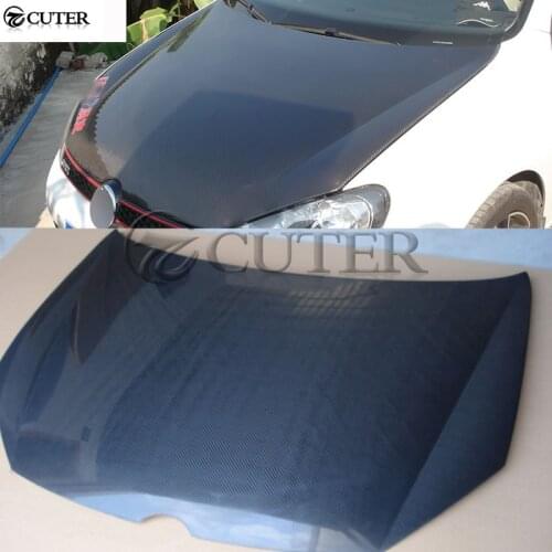 For Volkswagen Golf 6 Original style Carbon fiber bonnet Golf6 Car engine hood cover vents body kit 10-12