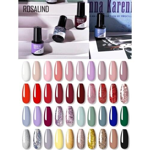 ROSALIND 7ml Gel Nail Polish High Quality Nail Art Base Coat Manicure Varnish Hybrid UV Gel Nail Polish Semi Permanent Varnish
