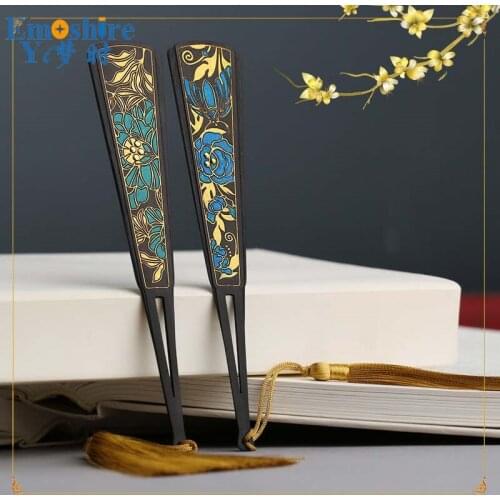 Classical Creative Wood Retro Bookmarks Gifts Student Items Office Material Tassel Stationery Book Mark School Supplies M087