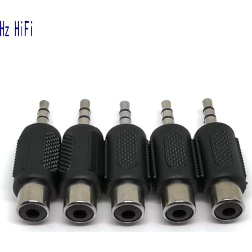 2PCS New 3.5MM Mono Male To RCA Female Audio Adapter Coupler