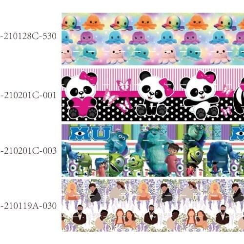 50 yards/lot) Kids DIY 1" 25mm cartoon grosgrain ribbon