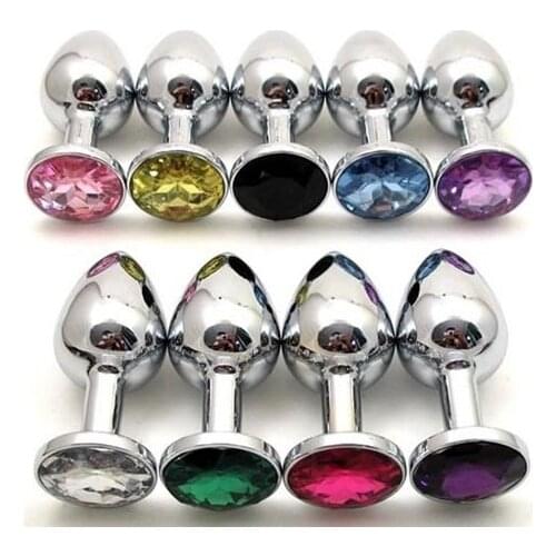 Metal Anal Butt Plug,Booty Beads Sex Toy Stainless Steel Crystal Jewelry Anal Plugs Sex Toys 96*40MM Free by DHL 100pcs/lot