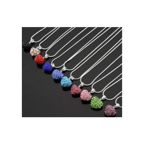 Fashion Silver Plated New Arrivals Pave Crystal crystal heart Necklace Rhinestones Women Jewelry Pendant hy4 snake