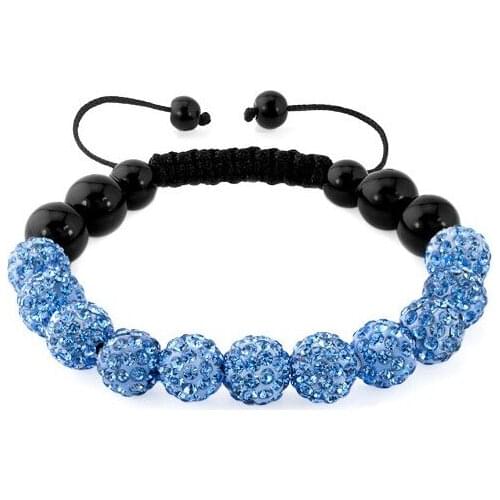 Can choose color mixed white black multicolor Disco Ball Beads Bracelet Bangles for wo crystal ydfg3
