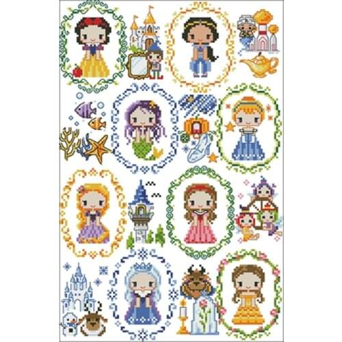 Little princess patterns Counted Cross Stitch 11CT 14CT 18CT DIY Chinese Cross Stitch Kits Embroidery Needlework Sets