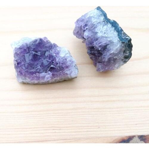 Natural Amethyst cluster stone purple quartz tooth Ornament 6PCS/lot
