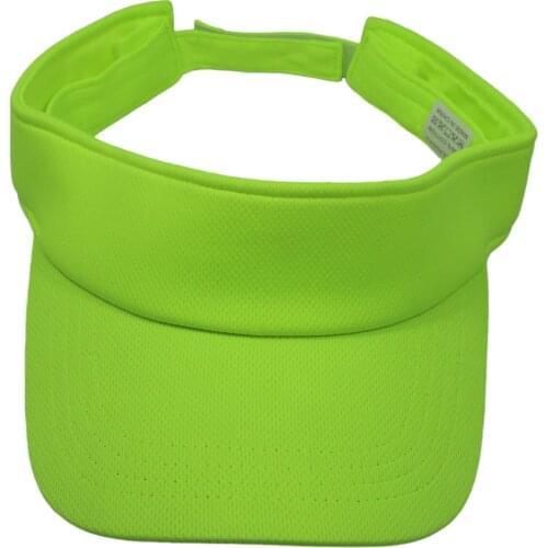 Neon Green Ladies Mesh Sport Sun Visor Hats Men Womens Athletic Visors Neon Orange White Bright Pink Blue Black Khaki Yellow