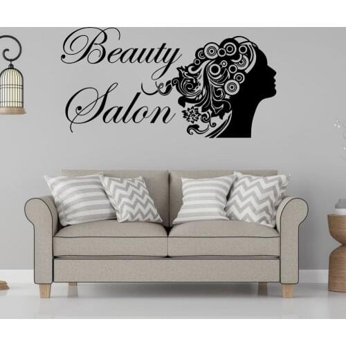 Newly Designed Beauty Salon Art Wall Sticker Decal Beauty Salon Sticker Home And Beauty Parlor Art Decoration A003002